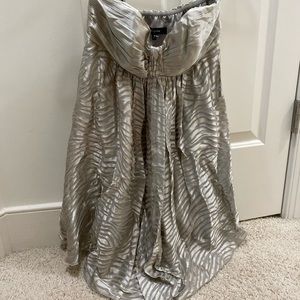 Express silver zebra mini dress xs